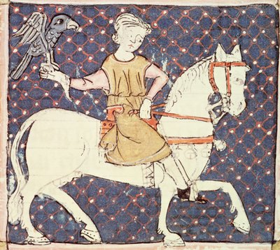 Fol.58v Maggio: Falconeria da Matfre Ermengaut